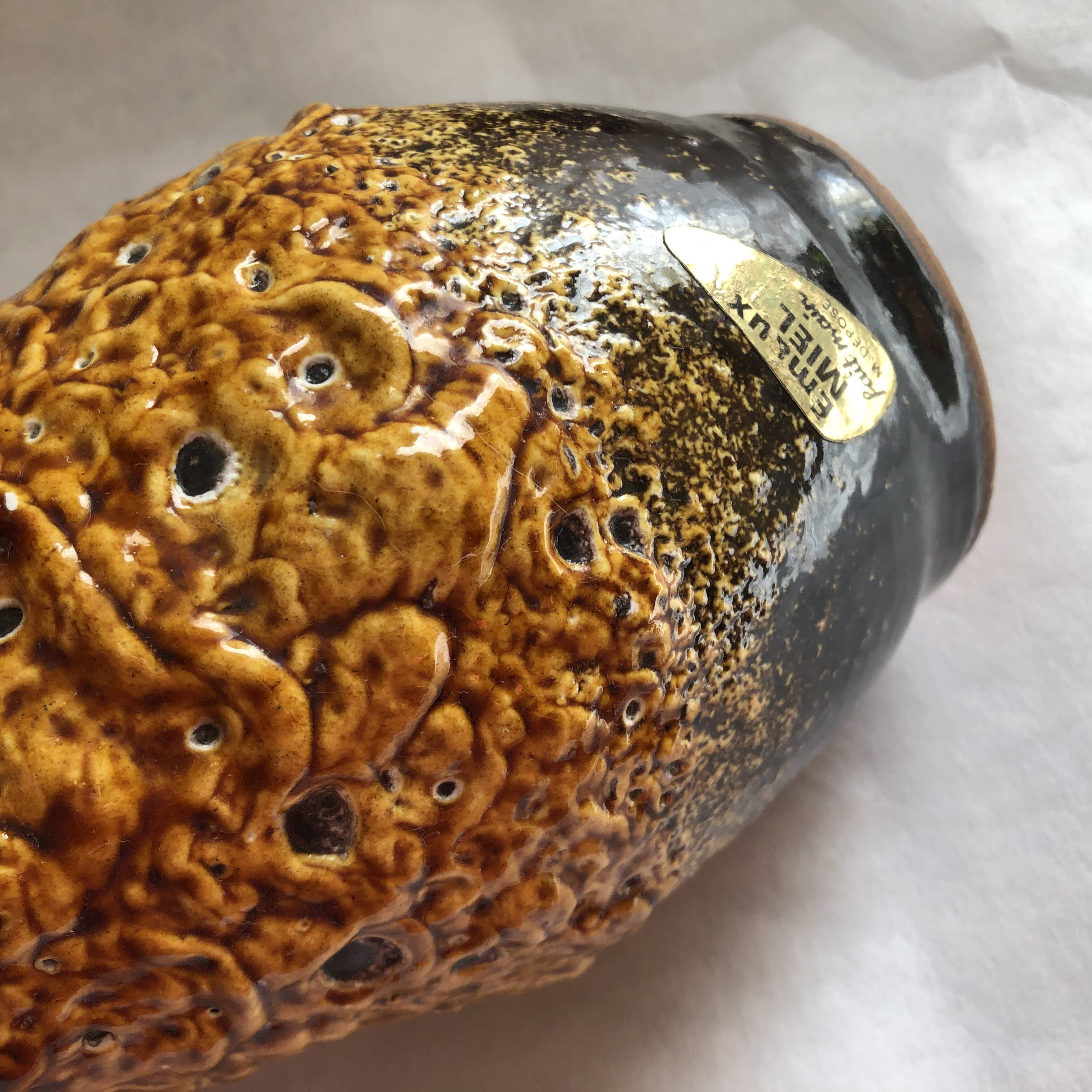 Handmade Emeaux Honey Tupilier Vase 22 cm