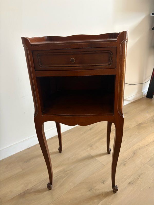 Louis XV style bedside table in cherry wood