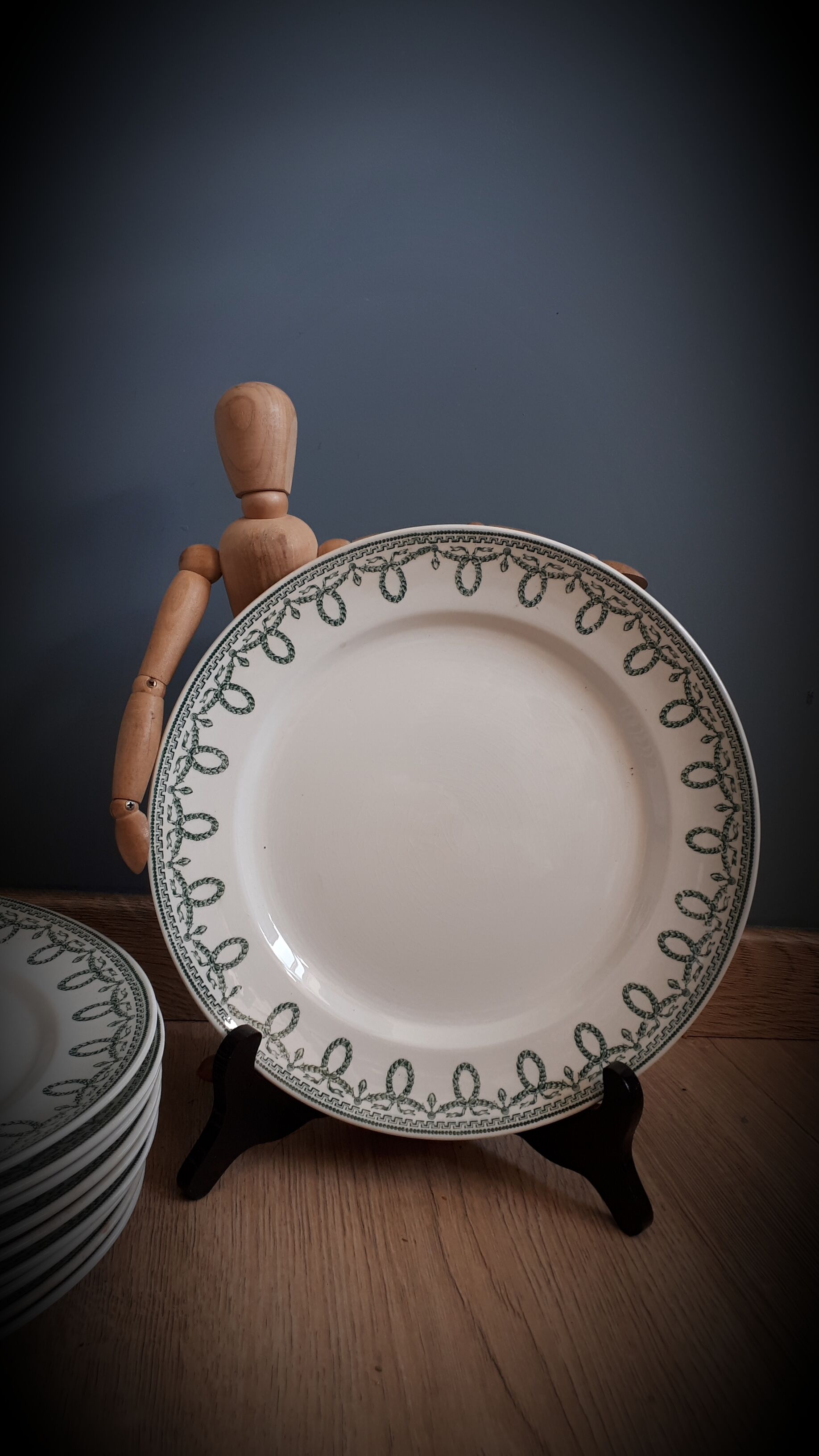 Lot de 6 assiettes plates Boch Bonaparte
