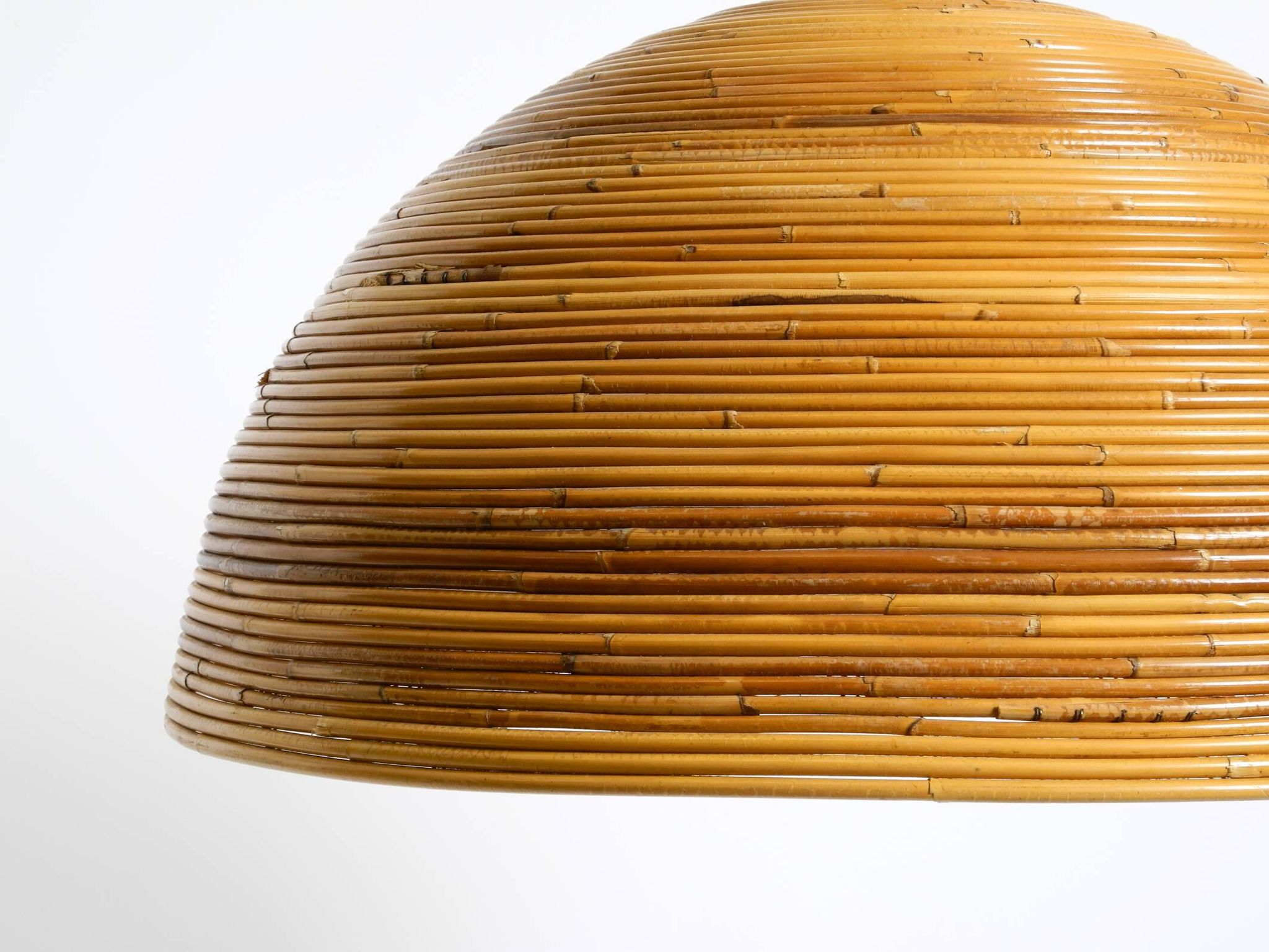 Italian 1970s bamboo ceiling pendant lamp | Ø 72 cm | Vivai del Sud