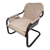 Fauteuil Ikea vintage en lin et métal