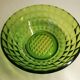 Plat en verre vert XXème siècle vintage