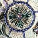 Antique barbotine and wire dish, 19th century