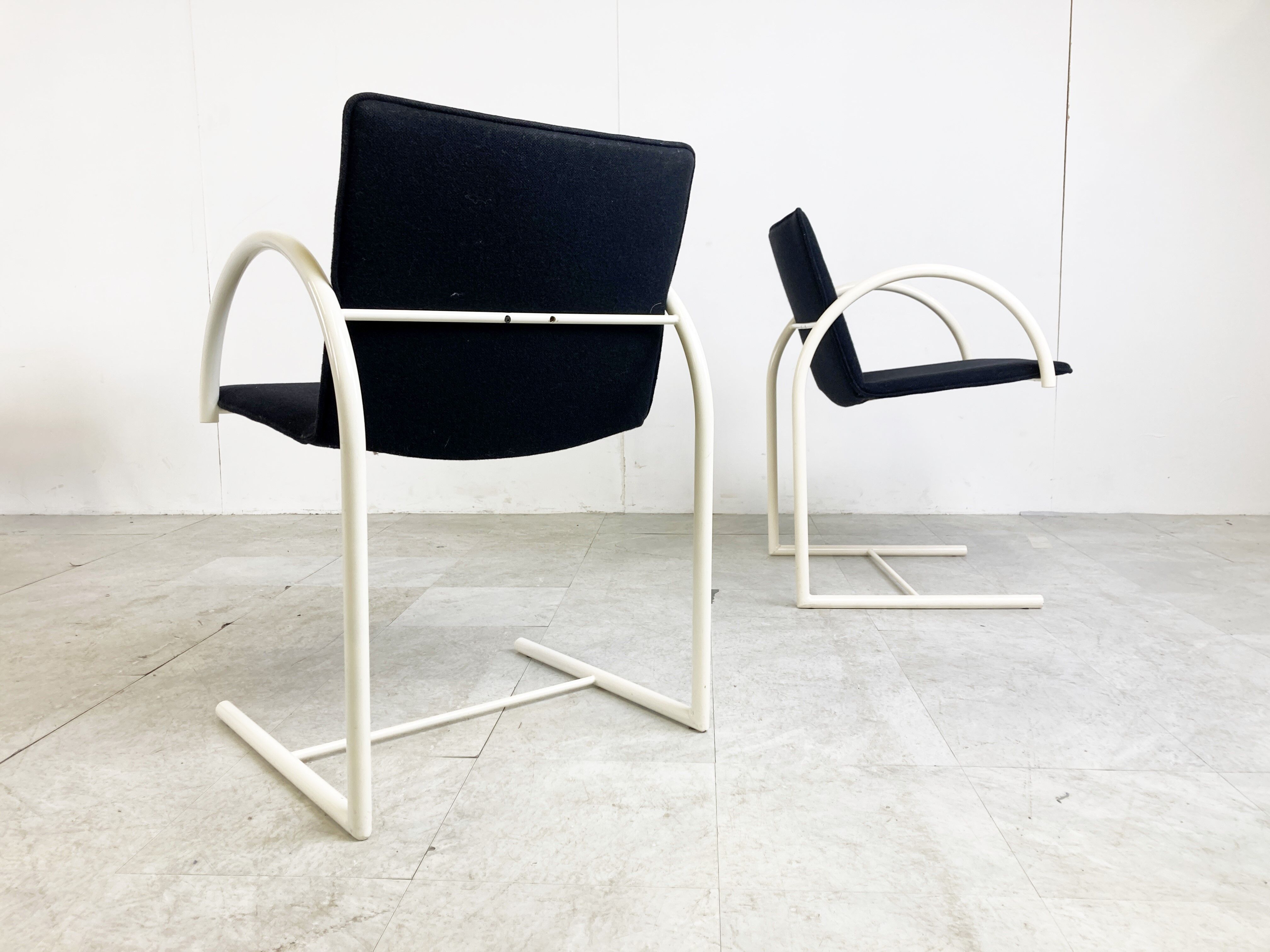 6 postmodern cirkel dining chairs by Metaform, 1980s
