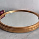 Vintage 50s/60s mirrored bar tray, gold metal.