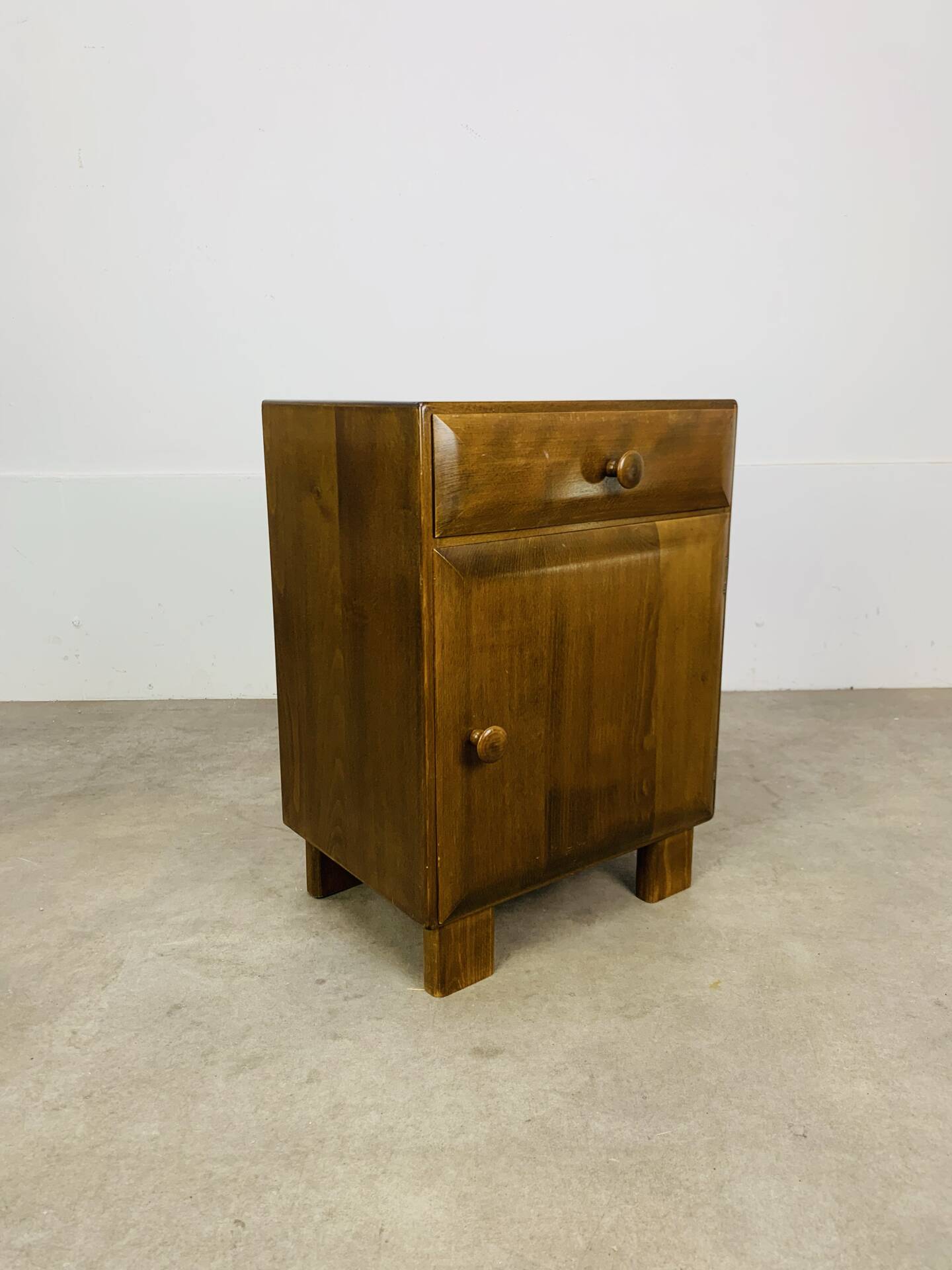 Art Deco bedside table in wood, 1940s/50s