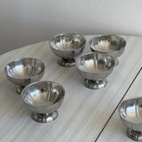 6 stainless steel footed bowls, Letang Remy style