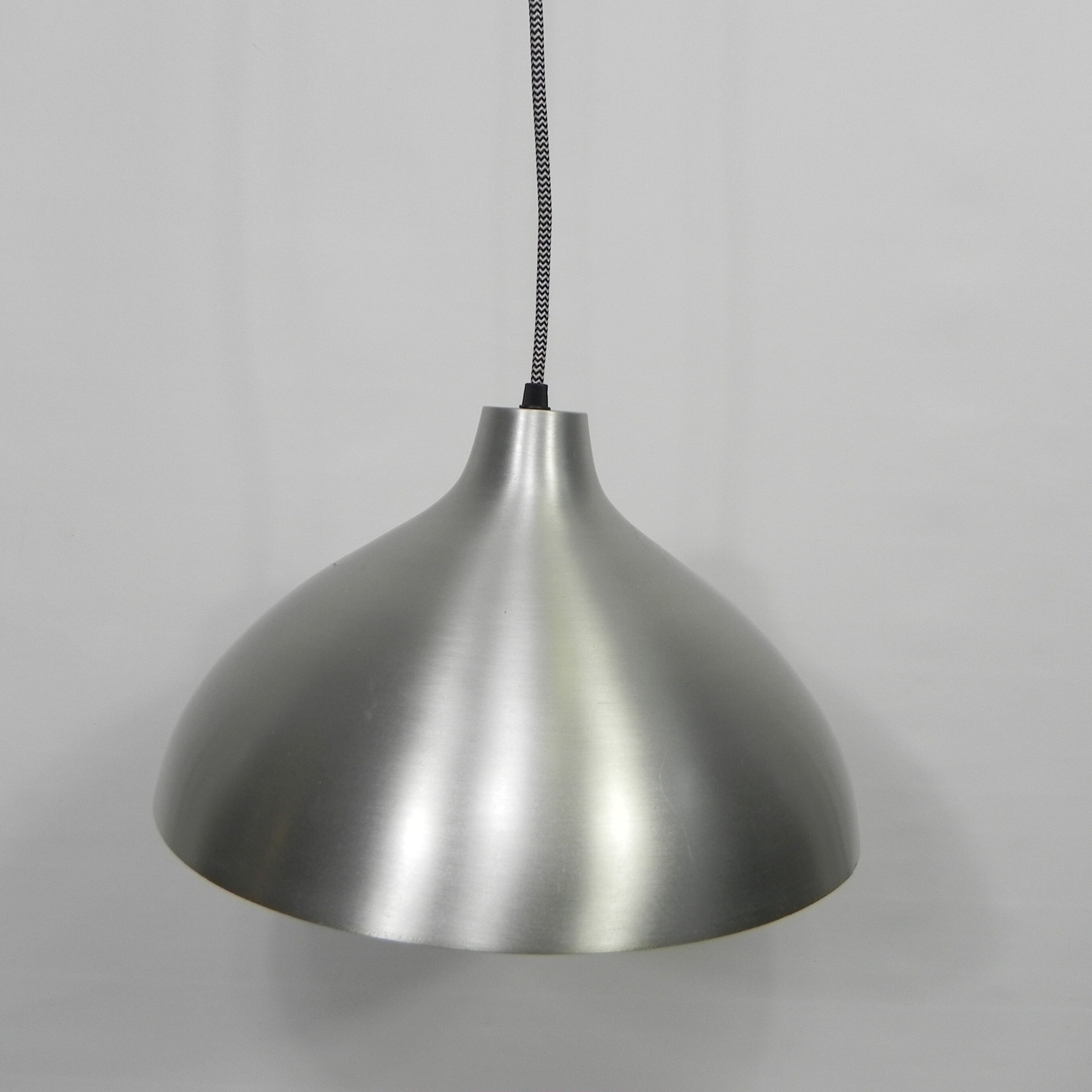 Vintage hanging lamp with aluminum shade