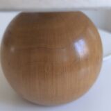 Walnut wood ball table lamp 1970