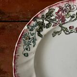 Set of 12 Longwy flat plates, Chrysanthemums model