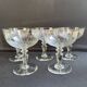 Champagne cups, art nouveau, 1/2 cristal soufflé et taillé