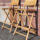 Bamboo counter or bar. (With 2 folding high chairs)
