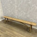 Solid wood farm bench stripped