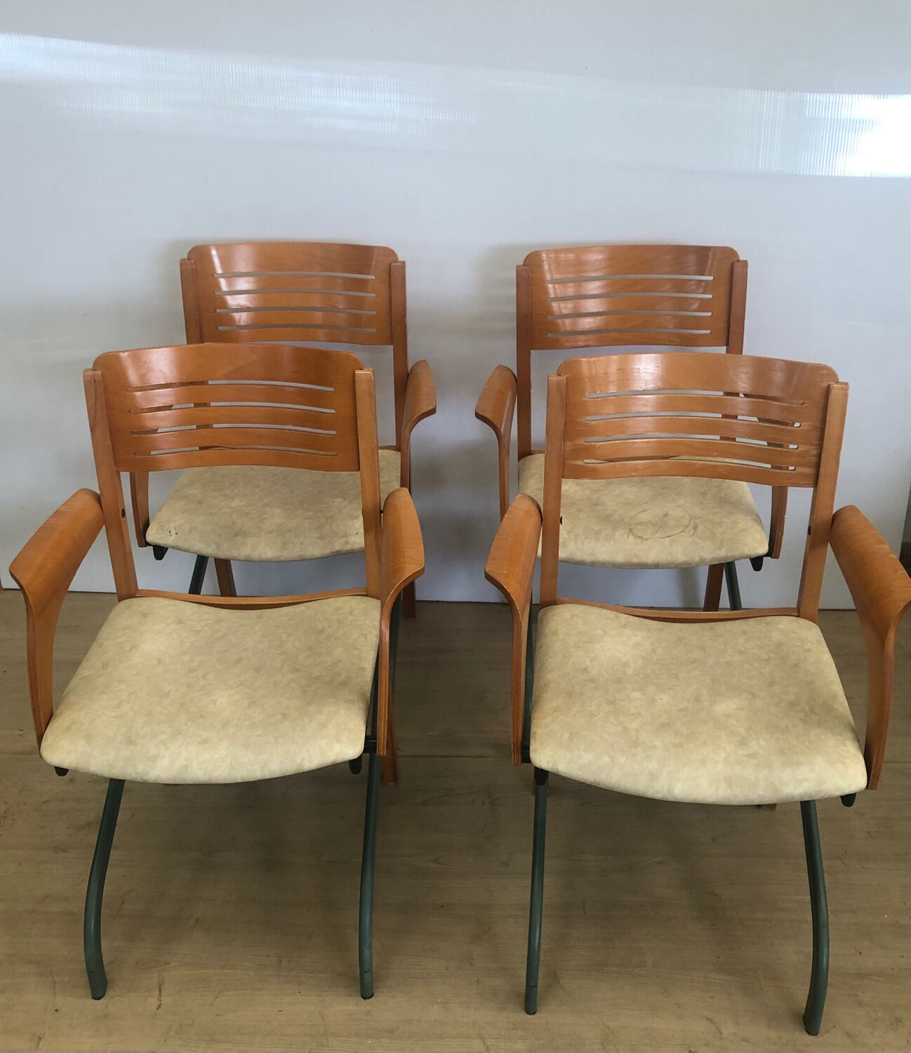 Set of 4 community armchairs by Meuble Magne