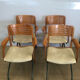 Set of 4 community armchairs by Meuble Magne