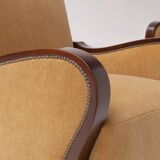 Paire de fauteuils club Art Déco, années 1940