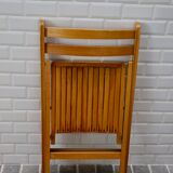 Set of 3 folding beech chairs