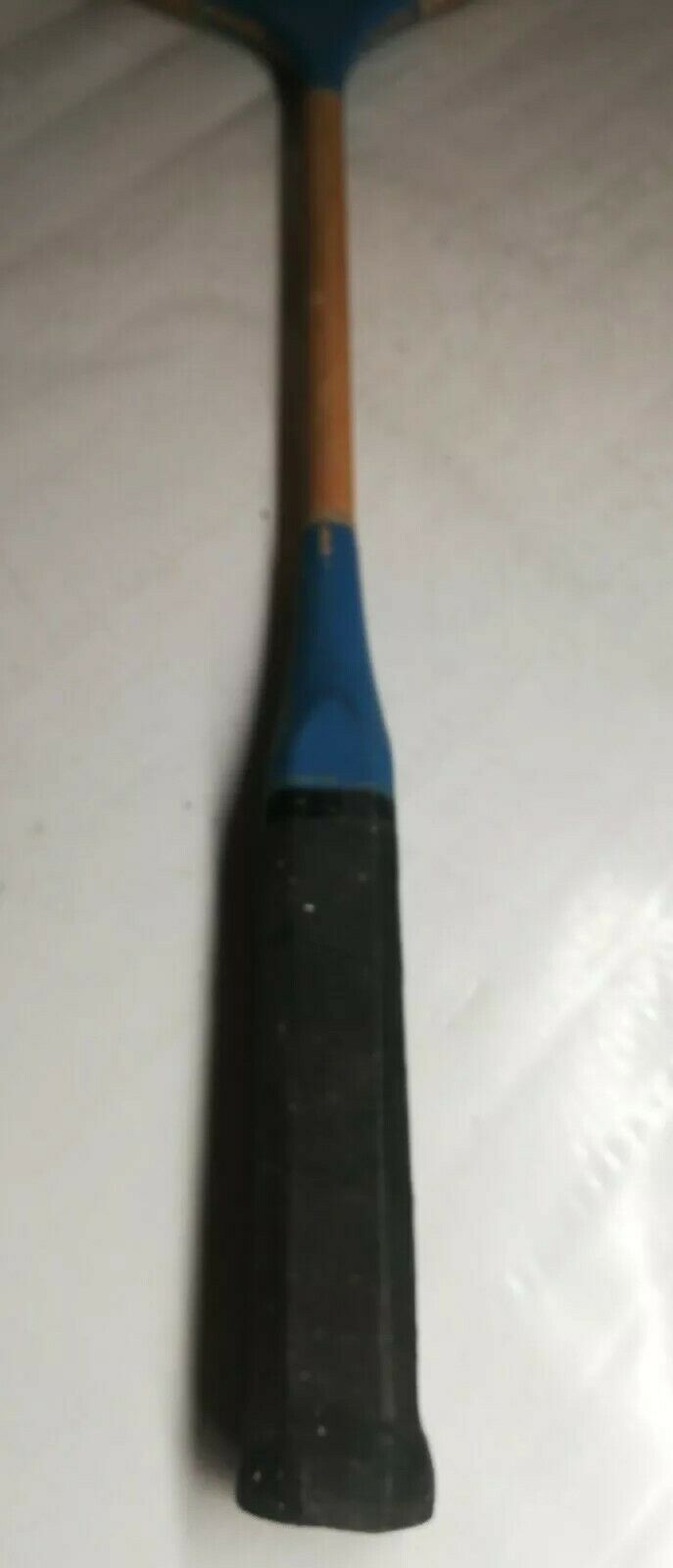 Vintage blue flash wood badminton racket