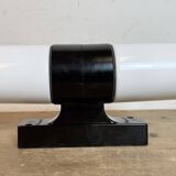 Industrial Brown Bakelite Wall Light with Milk Glass, 1960s