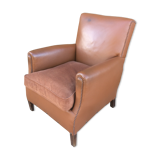 Leather club armchair