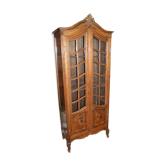 Vitrine style Louis XV en hêtre petite bibliothèque