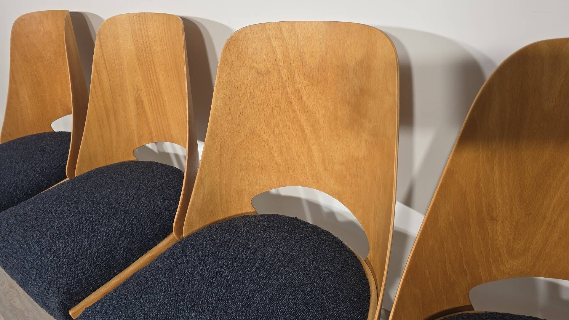 Dining Chairs by Radomir Hoffman for Ton, 1950s, Set of 4
