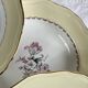 6 antique cream earthenware deep plates with gilded flowers Amandinoise