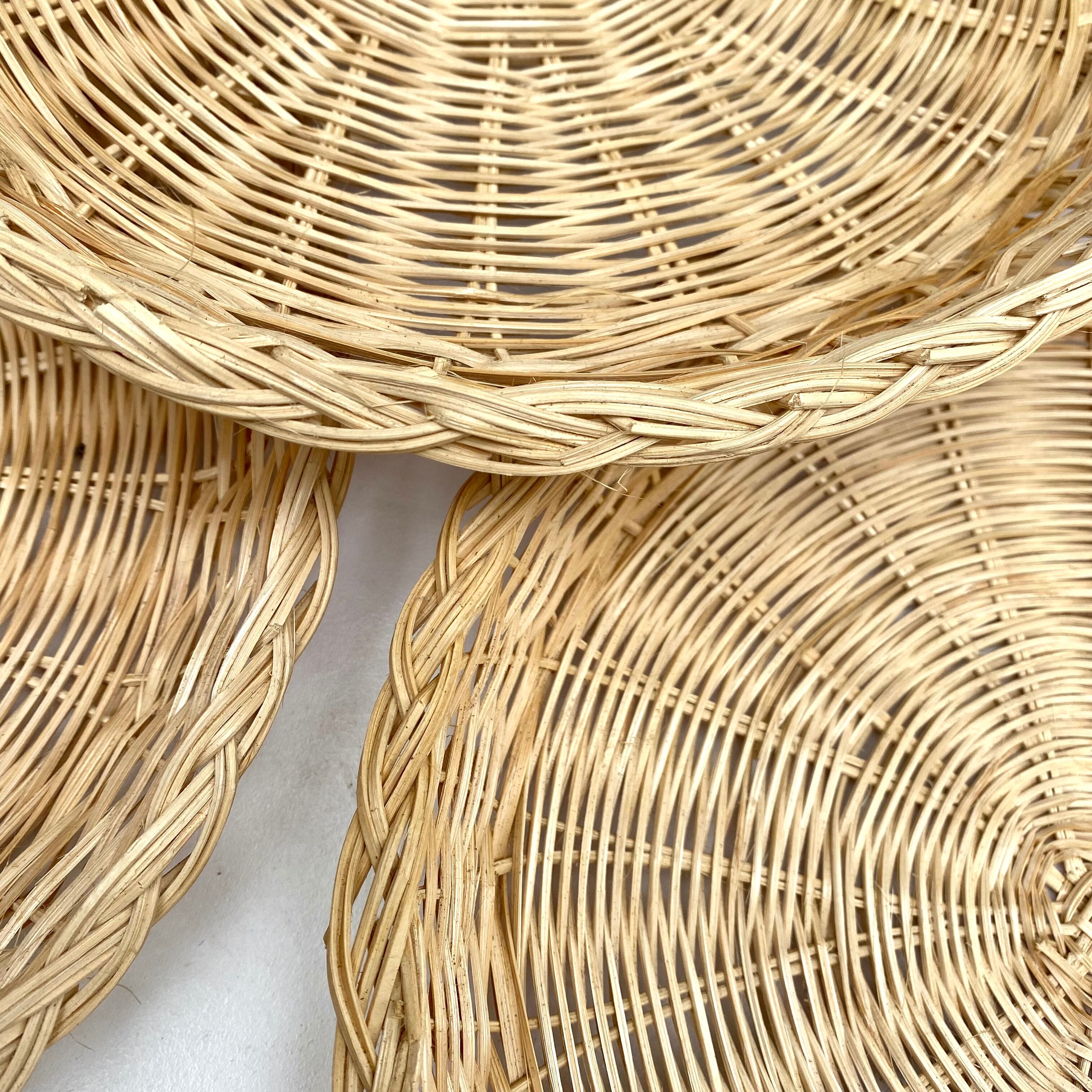 Braided round panières