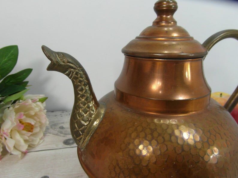 Vintage copper teapot