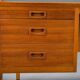 Scandinavian modern teak writing desk attributed to H. Brockmann Petersen for Poul M. Jessen, 1960s