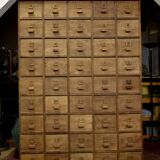 Mid century wooden apothecary drawers, 1940s, 50s