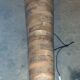 Design column floor lamp in mango wood