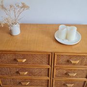 Commode en rotin, circa 1960