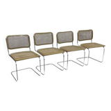 Set of 4 chairs model Cesca B32 designed by Marcel Breuer design