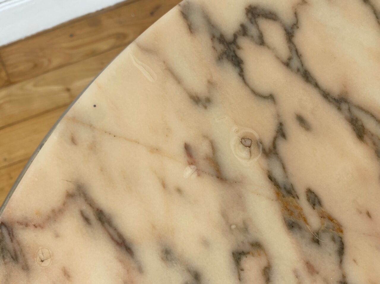 Marble and brass coffee table