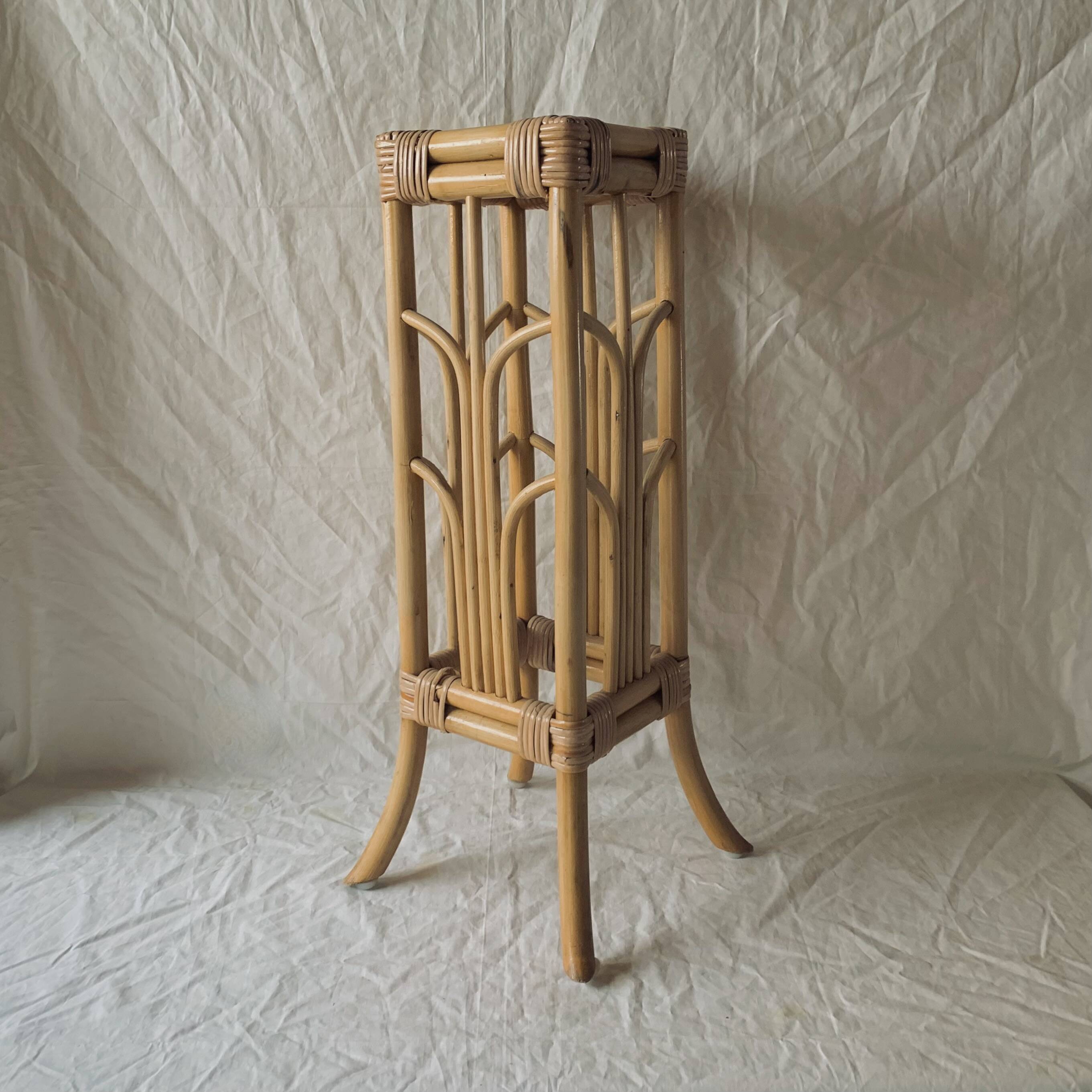 Plant holder or vintage saddle in bamboo and rattan