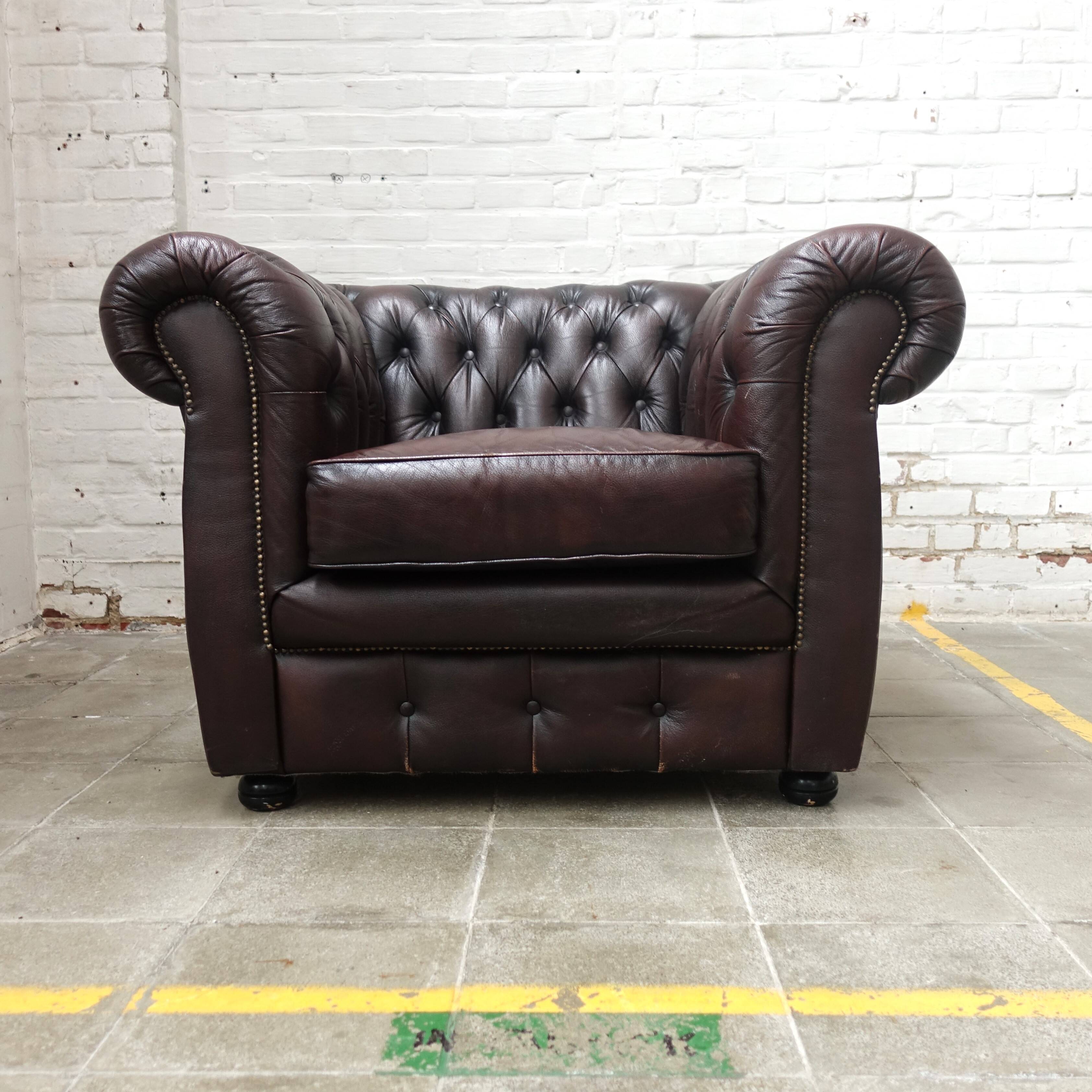 Vintage Chesterfield club fauteuil