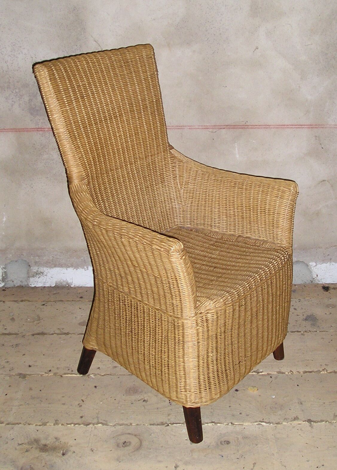 Vintage rattan wicker chair style Lloyd Loom