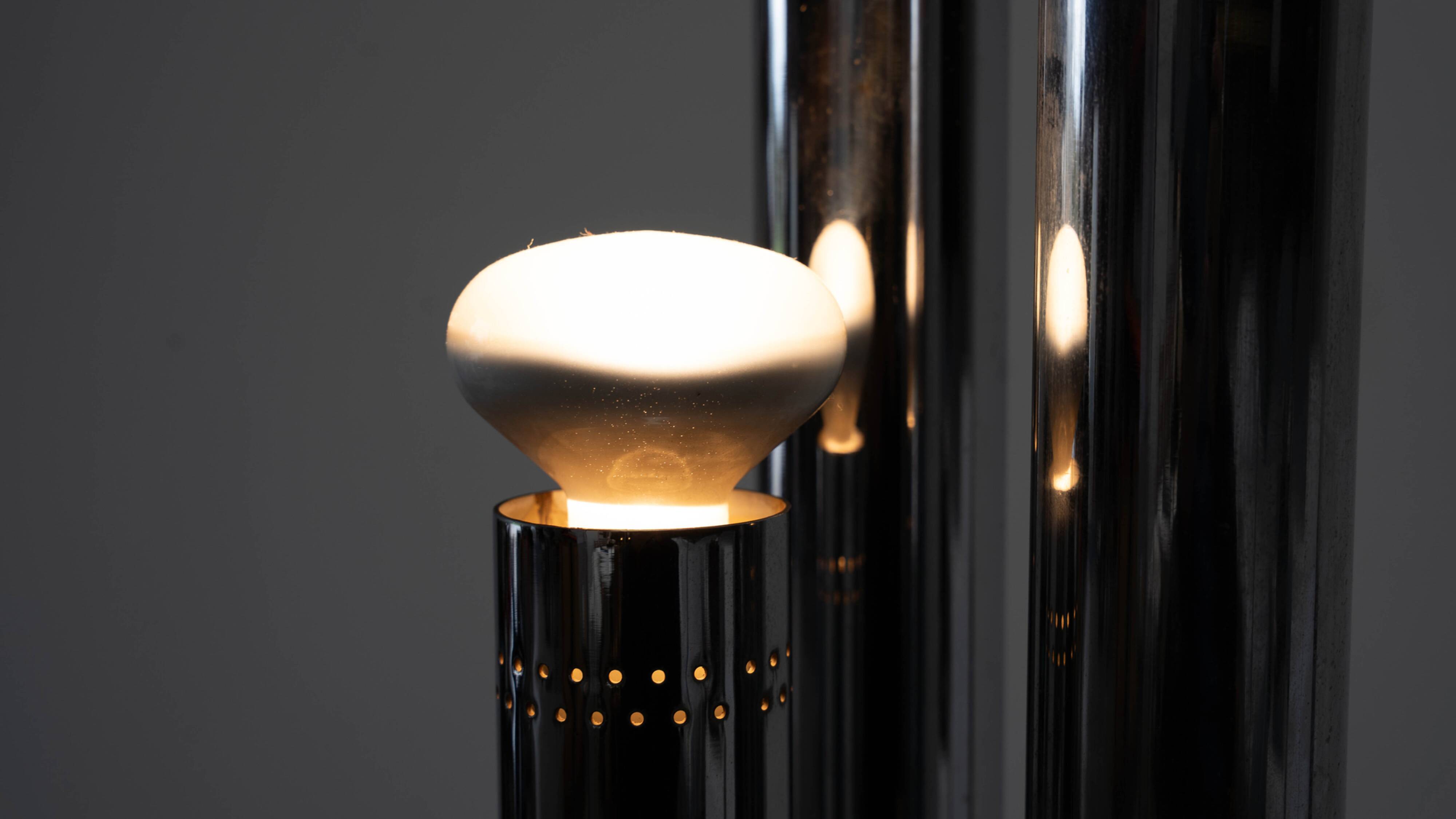 Italian chrome floor lamp