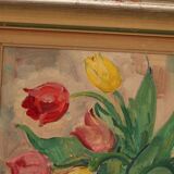 Original mid-century Swedish oil on panel – “Tea” by Karl Enoch Ohlsson – vintage & framed – 56 × 64 cm