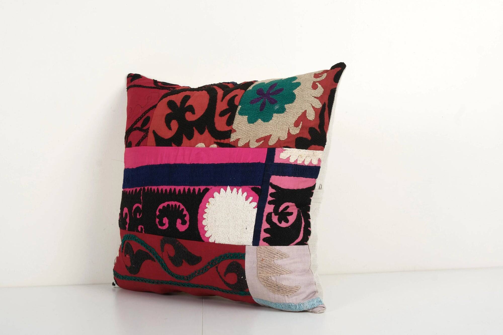 Vintage embroidered cushion cover 43x48 cm