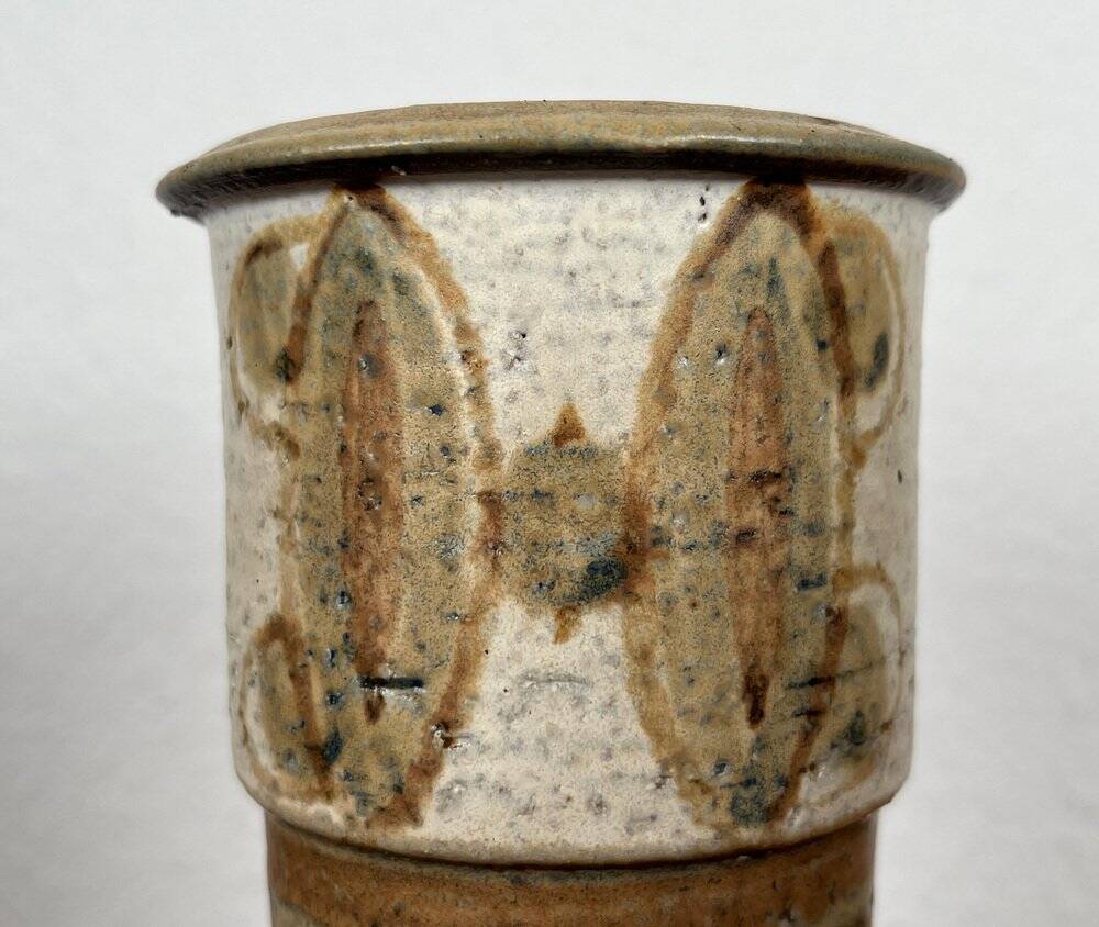 Danish studio ceramic vase from the mid-century by Svend Aage Jensen for Søholm, 1960s.