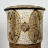 Danish studio ceramic vase from the mid-century by Svend Aage Jensen for Søholm, 1960s.