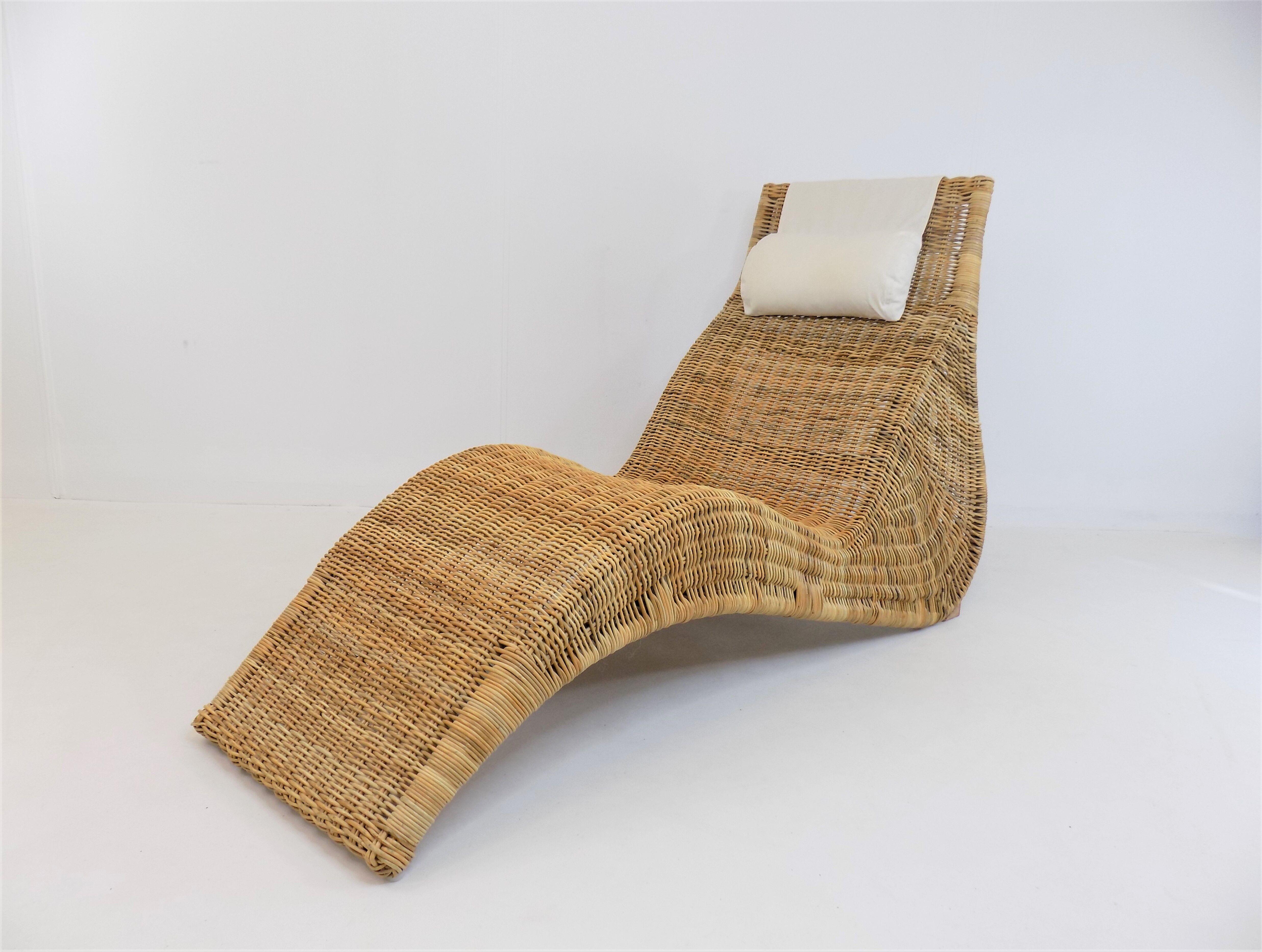 Chaise longue Karlskrona en rotin par Karl Malmvall