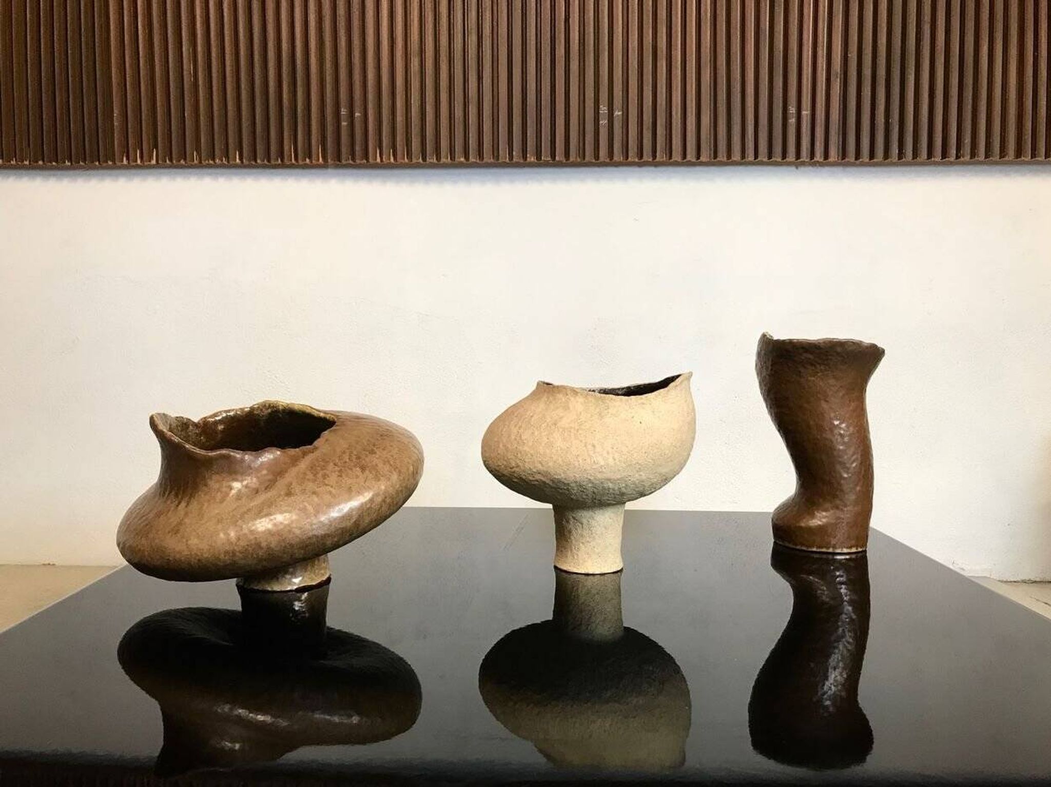Vase en céramique d'art sculptural par Atelier Sorembe, Allemagne 1970