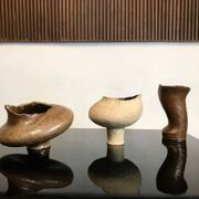 Vase en céramique d'art sculptural par Atelier Sorembe, Allemagne 1970