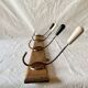 Vintage wooden wall coat rack - 4 hooks