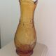 Amber glass vase / vintage 60s-70s