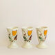 Set of 6 vintage Korean mazagrans in sandstone