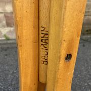 Antique French Art Deco Parrot Coat Rack Curved Wood Baumann